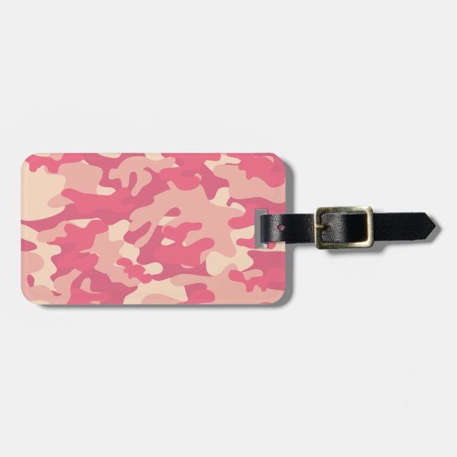 Rosa Camo Design Bagagebricka (Horisontell Framsida)
