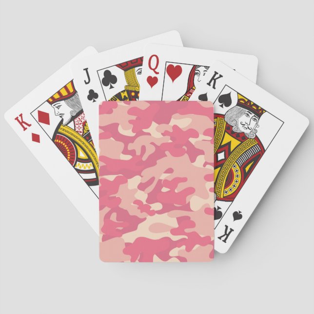 Rosa Camo Design Casinokort (Baksidan)