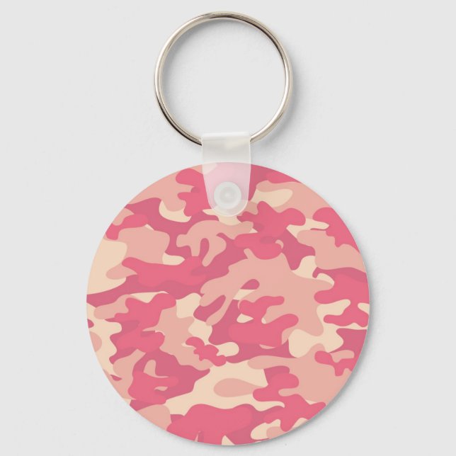 Rosa Camo Design Nyckelring (Framsida)