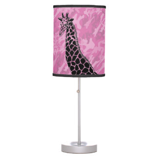 Rosa Camo Giraffe II - Bord Lamp