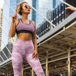 Rosa Camo Girly Camouflage Leggings