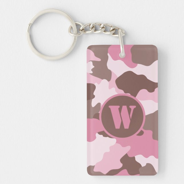 Rosa Camo Girly Camouflage Monogram Initial (Framsidan)