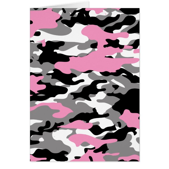 Rosa Camo Hälsningskort (Framsidan)