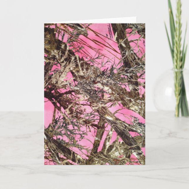 Rosa Camo - kamouflagegåvor - Helgkort (Framsida)