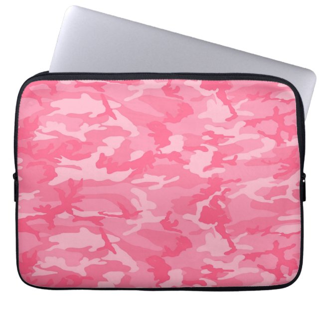 Rosa Camo Laptop Sleeve (Framsidan)