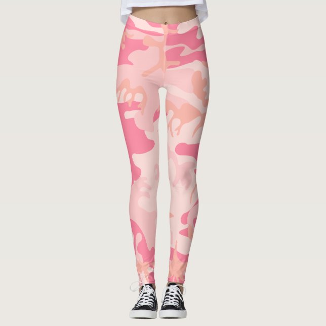Rosa Camo Leggings (Framsida)