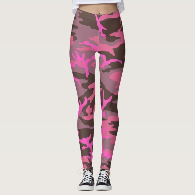 Rosa Camo leggings (Framsida)