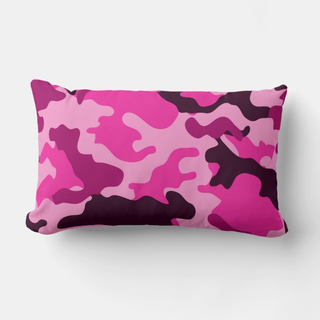 Rosa Camo Lumbar Pillow Lumbarkudde (Framsida)