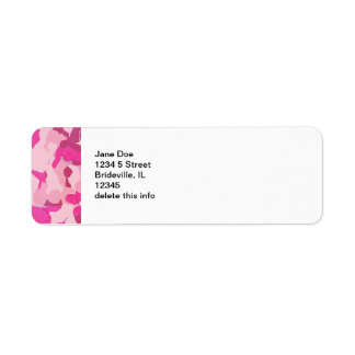 Rosa Camo Mailing Label Lakan Returadress Etikett