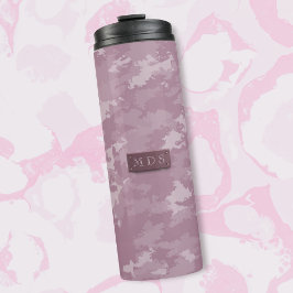 Rosa Camo Modern Camouflage Monogram-Elegant