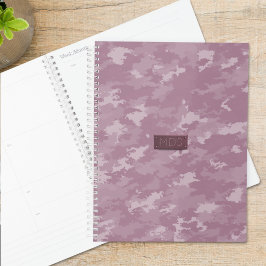 Rosa Camo Modern Camouflage Monogram Planner