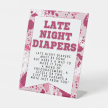 Rosa Camo Party Dekorations Diaper Baby Shower