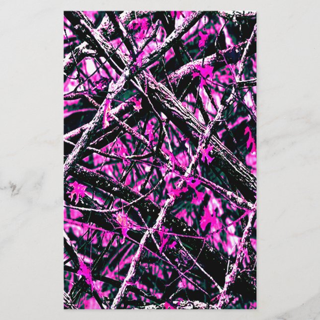 Rosa Camo "Real" Brevpapper (Framsida)