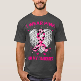 Rosa Camo Ribbon Breast Cancer Awareness Dotter T Shirt