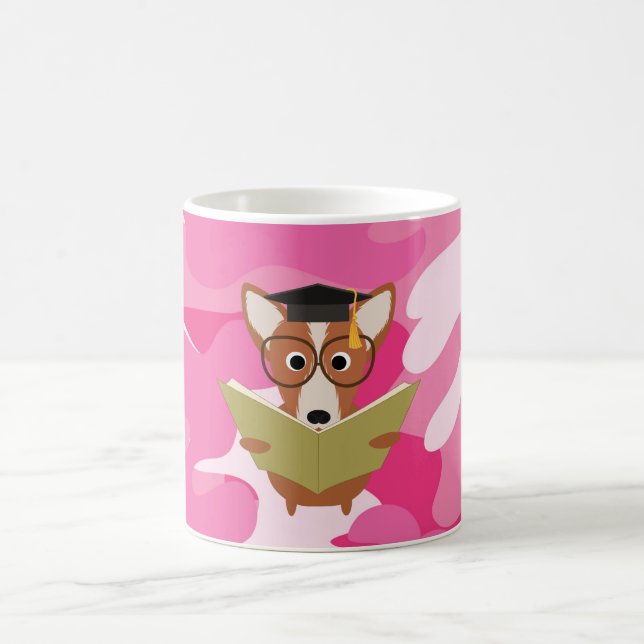 Rosa Camo Study Hund Mugg (Center)
