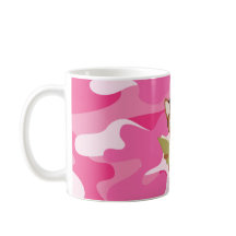 Rosa Camo Study Hund Mugg