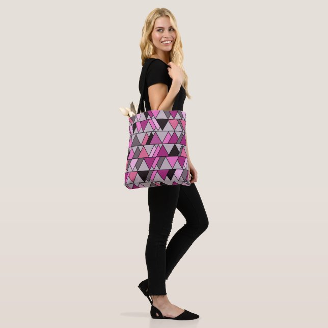 Rosa Camo Triangles Tygkasse (På modell)