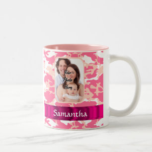 Rosa camo Två-Tonad mugg