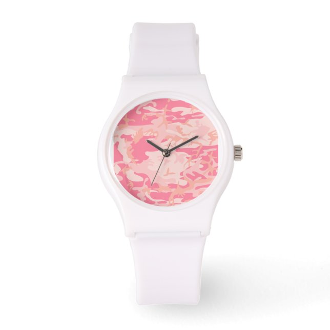Rosa Camo Watch Armbandsur (Framsida)
