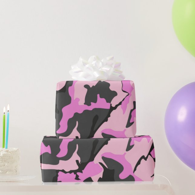 Rosa Camo, Wrapping Papper Presentpapper (Festgåvor)