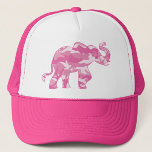Rosa-Camoflauge-Elephant Keps