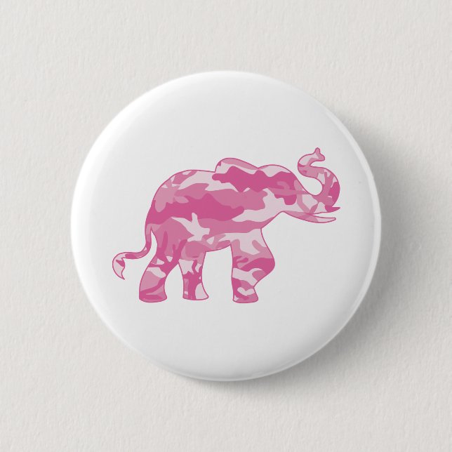 Rosa-Camoflauge-Elephant Knapp (Framsida)