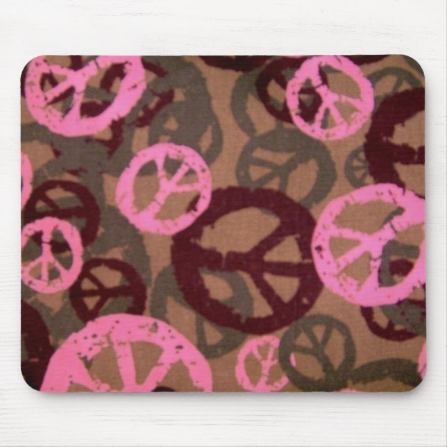 rosa camolookfredssymboler Mousepad Musmatta (Framsidan)
