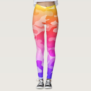 Rosa Camouflage Anpassningsbar Leggings