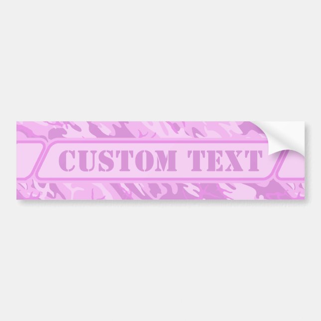 Rosa Camouflage Bumper Sticker Bildekal (Framsidan)