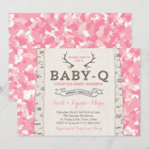 Rosa Camouflage Co-ed Baby Shower for Girl