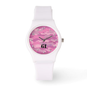Rosa Camouflage färg handklocka för tonåring fl Armbandsur