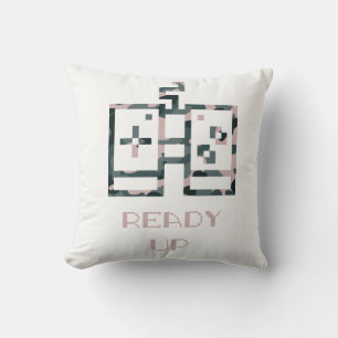 Rosa Camouflage Game Controller Redo Up Gamer Kudde