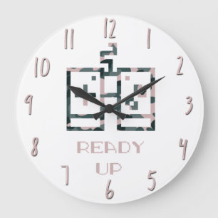 Rosa Camouflage Game Controller Redo Up Gamer Stor Klocka