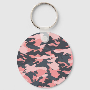 Rosa Camouflage: Klassisk Vintage Mönster Nyckelring