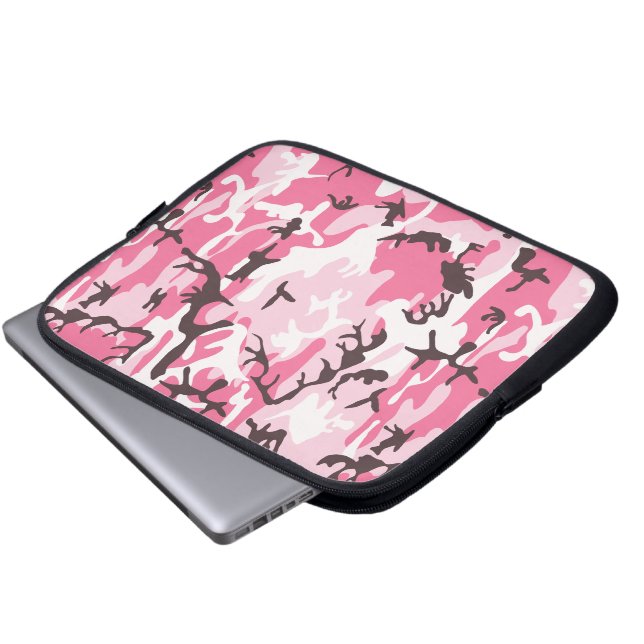 Rosa Camouflage Laptop Fodral (Framre botten)