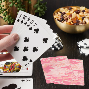 Rosa Camouflage, militär, armé Casinokort