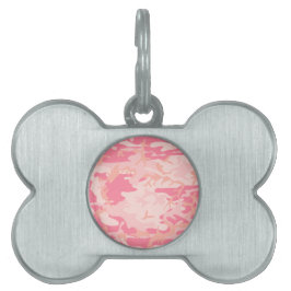 Rosa Camouflage, militär, armé ID-bricka Husdjur