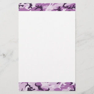 Rosa Camouflage Military Mönster Brevpapper