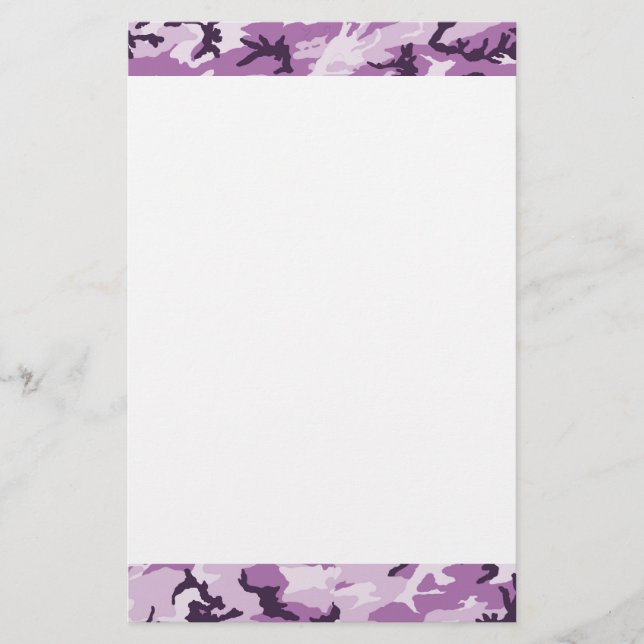 Rosa Camouflage Military Mönster Brevpapper (Framsida)