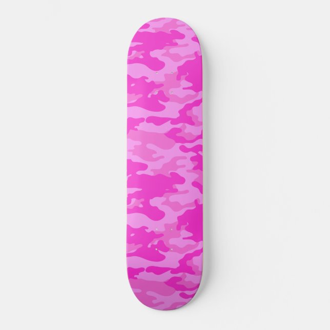 Rosa Camouflage Mini Skateboard Bräda 18,5 Cm (Framsida)