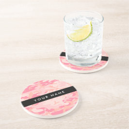 Rosa Camouflage Mönster, ditt namn, anpassa Underlägg