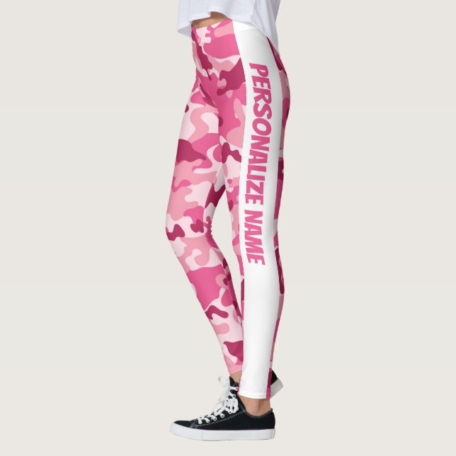 Rosa Camouflage PERSONALIZE Leggings (Vänster)