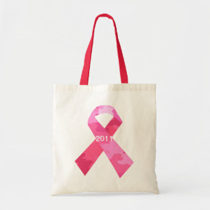 Rosa Camouflage Ribbon Date Ribbon Tote Bag Tygkasse