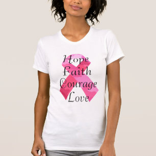 Rosa Camouflage Ribbon Faith Shirt Tee Shirt