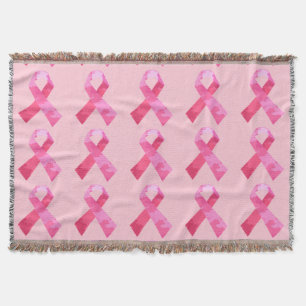 Rosa Camouflage Ribbon Throw Blanket Filt