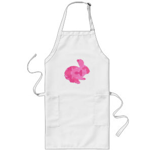 Rosa Camouflage Silhouette Påskhare Apron Långt Förkläde