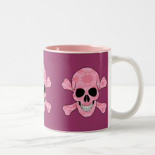 Rosa Camouflage Skull och korsben Mugg