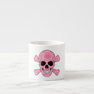 Rosa Camouflage Skull och korsben Mugg Espressomugg