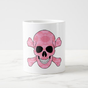 Rosa Camouflage Skull och korsben Mugg Jumbo Mugg
