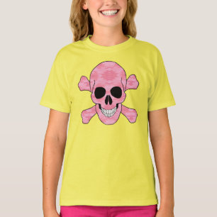 Rosa Camouflage Skull och korsskelettfrakt Tee